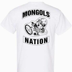 Mongols Nation MC White Short Sleeve T-Shirt